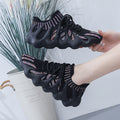 2025 new versatile trendy student casual sports running shoes soft flat anti-slip flyknit breathable mesh women's shoes