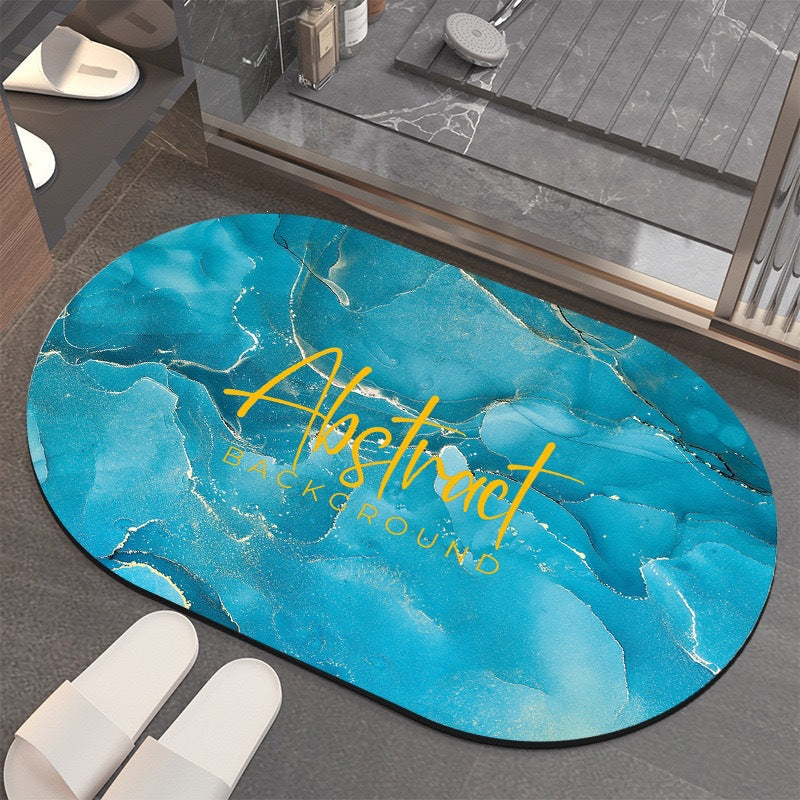 accessible luxury marble diatom mud floor mat bathroom absorbent mat quick-drying non-slip foot mat bathroom entrance floor mat