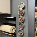 Kitchen moisture-proof spice jaraccessible luxury magnetic seasoning box octagonal spice storage box for home transparent spice sealed box