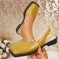 plus size new arrival baotou slip-on square heel sandals women's plaidflatsfashion square toe mary jane sandals