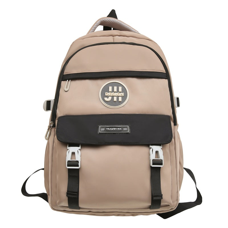 Cross-border new large-capacity schoolbag, junior high school student, college student backpack, Korean version of casual tide student backpack wholesale
