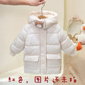 Girls' winter korean style down cotton coat,  new fashionable mid-length thickened padded winter jacket for baby girls