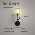 Home crystal wall lamp bedroom antler bedside lamp modern minimalist light luxury creative living room background wall corridor lamp