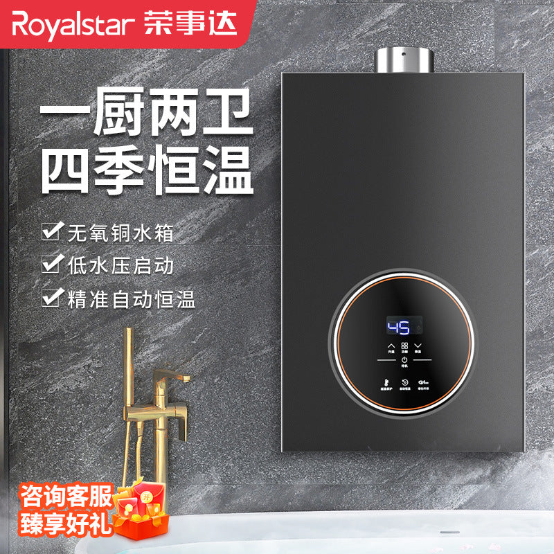Wholesale royalstar natural gas gas water heater for home13l liquefied gas coal gas forced exhaust gas model 16 liters