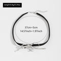 European and american cross-border niche bows choker necklace hot girl fashion personalized metal heart clavicle chain necklace