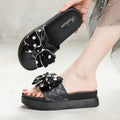 Thick sole bear bows slippers women's summer outwear 2025 new arrival fairy style fashion heightenednon-slip sandals women's slippers