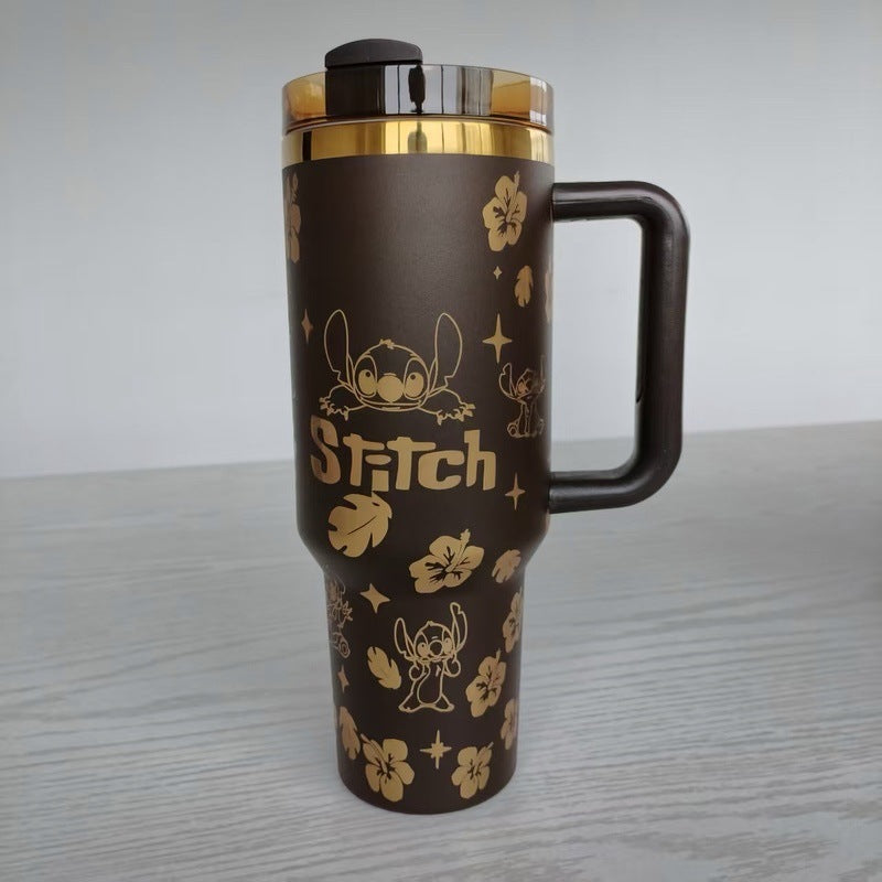 hot-selling stanley thermos cup, high-looking mickey series water cup, 304 stainless steel outdoor car cup