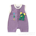 Summer outfit for baby boys and girls: lightweight sleeveless romper - newborn bodysuit, wide shoulder tank top, perfect for crawling and outdoor wear