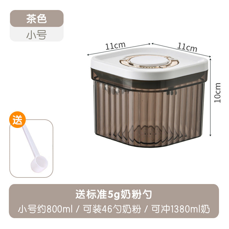 Press the milk powder can, rice flour box, sealed can, light-proof and moisture-proof milk powder box, portable outing packaging box, rice flour storage can