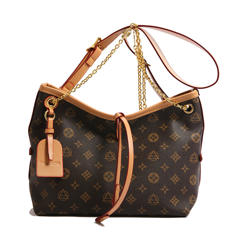 2025 new european and american style printed underarm bag - large capacity retro women's bag - casual versatile commuter shoulder & crossbody bag