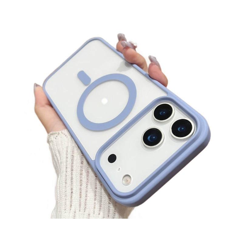 Suitable for apple 17air macaron magnetic new phone case iphone17pro simple anti-fall protective case