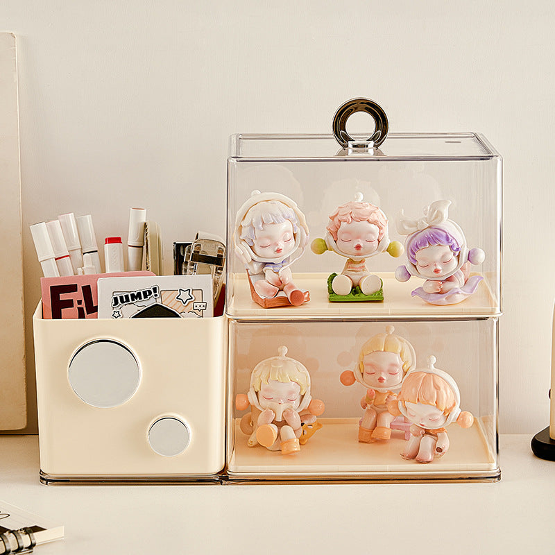 Blind box display stand Storage transparent large small ornament display box desktop can be superimposed acrylic figure display stand