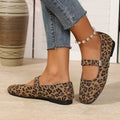 spring/autumn new arrival: leopard print flat shoes for cross-border e-commerce. plus sizes available. 0.5cm difference tolerable. wholesale options available. dropshipping to  and