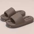 Eva couple's bathroom slippers - men's summer anti-slip home indoor bath slippers - women's hollow-out thick-soled drainage slides for home use