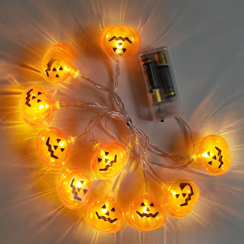 New Halloween light string skull ghost horror decorative lights ghost festival atmosphere small lights battery box pumpkin lights