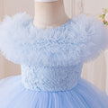 Girls' tutu dress summer european and american style flower girl wedding dress princess dress girl's birthday piano performance dress