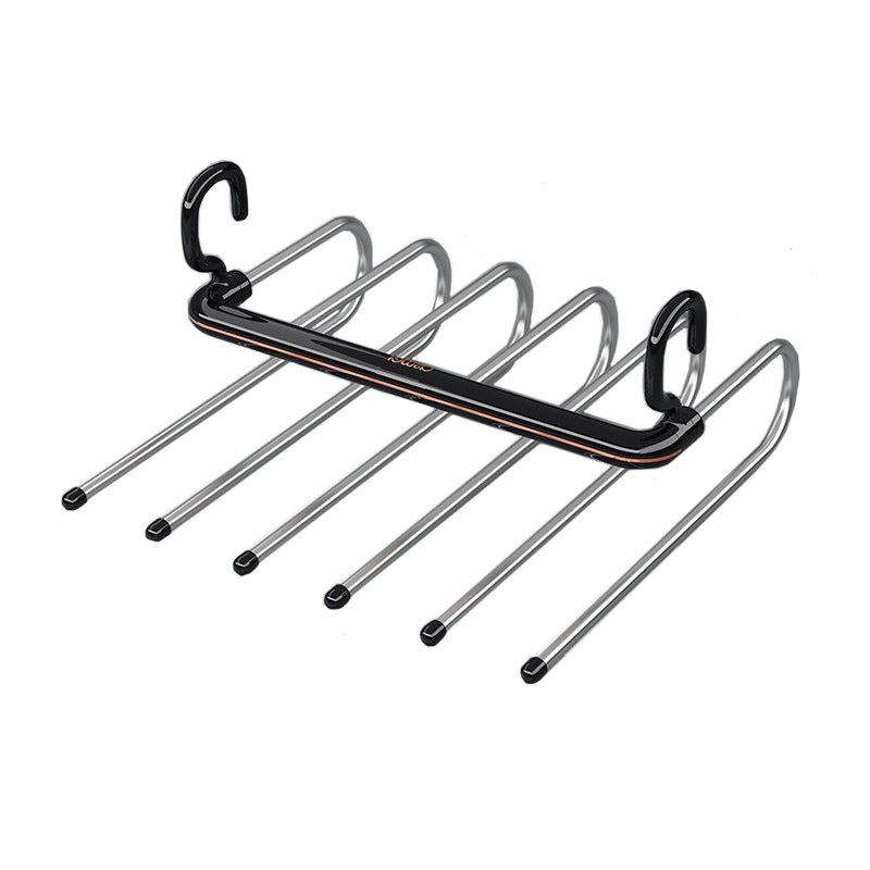 Foldable pants rack - multi-layer, multi-functional pants hanger for home use - no-trace, non-slip pants organizer - the ultimate pants storage solution