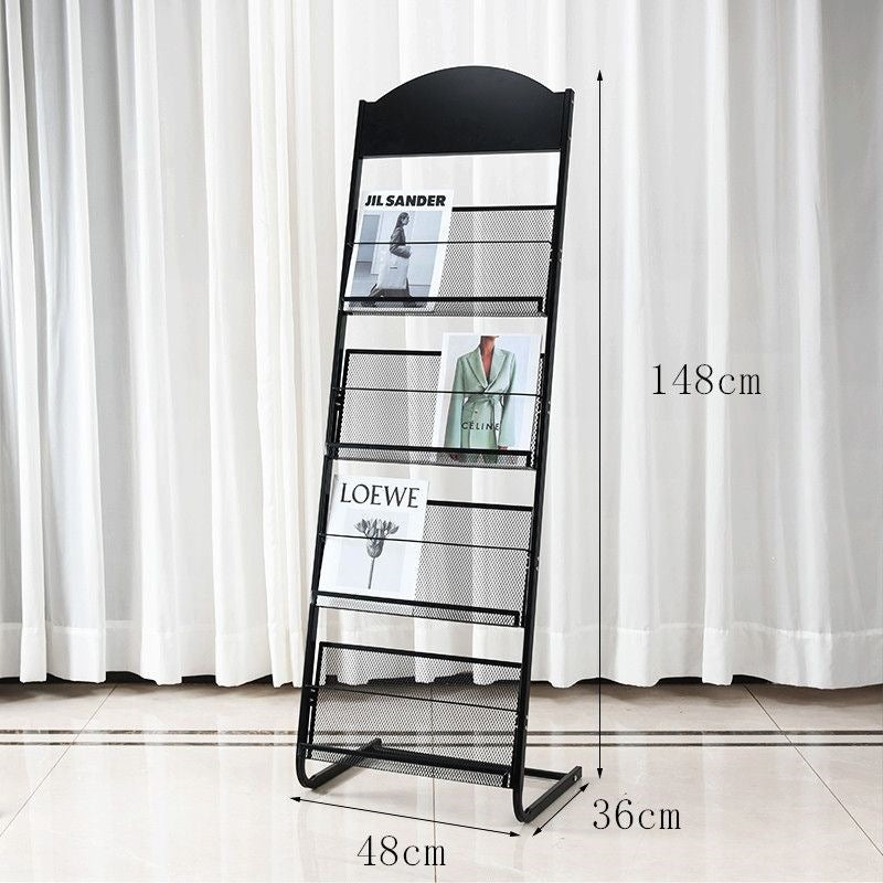 Floor magazine rack, newspaper rack, book rack, display rack, promotional material rack, single page rack, storage rack