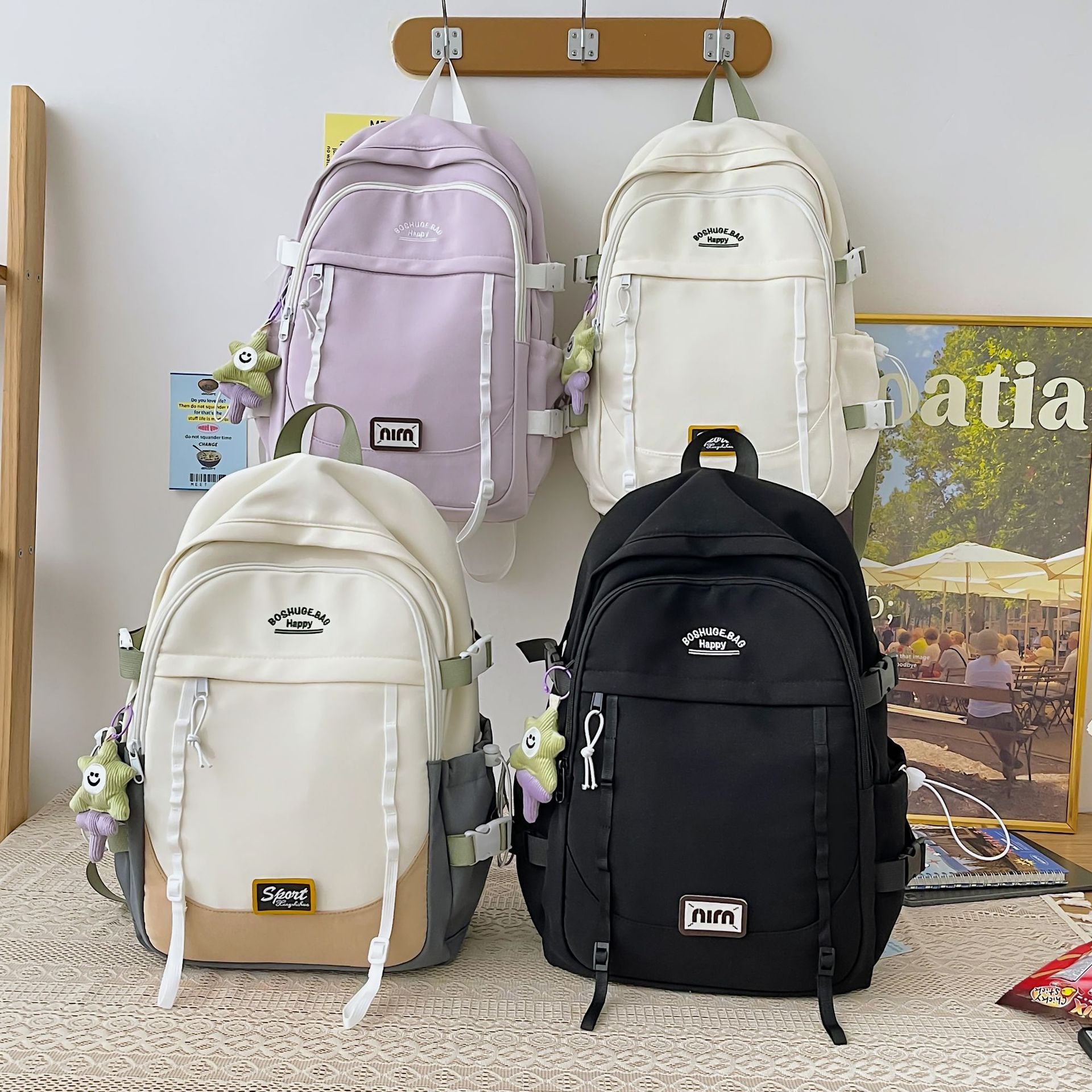 New large-capacity leisure backpack, universal and durable backpack for junior high school students and high school students