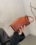 Retro first-layer cowhide women's bag women's bag fashion practical dumpling bag shell bag casualeasiest for match clutch bag