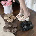 2026 new arrival: hot-selling women's high-heeled slides - summer outdoor wear, height-increasing, non-slip sandals, fashionable wedge heel women's shoes