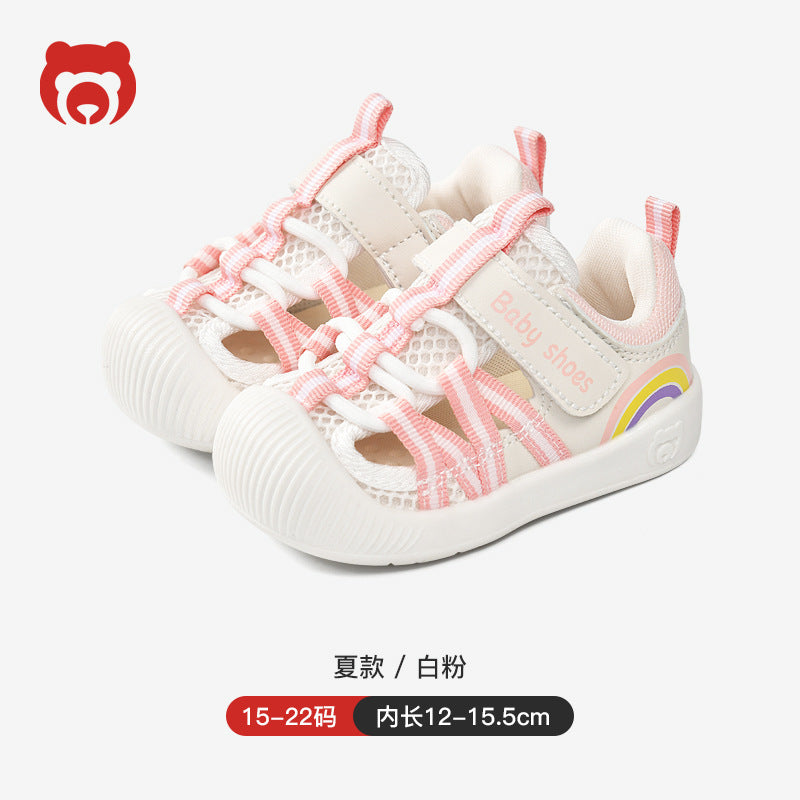 New summer sandals for baby boys, ages 0-1-2 years, anti-slip soft sole infant and toddler first walker shoes, baby girl shoes