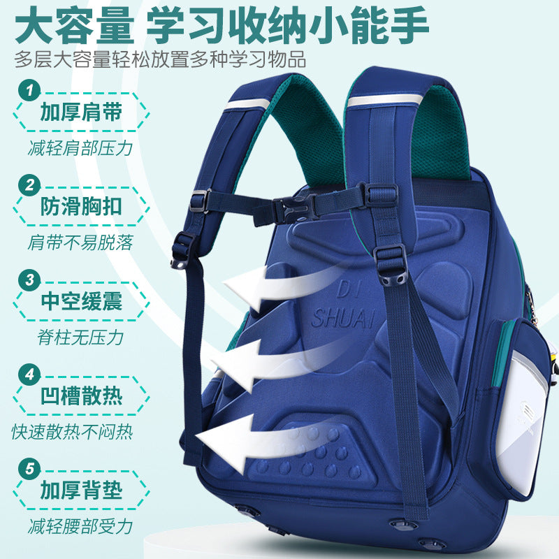 Elementary school backpack for boys, grades 1-2, ages 3-6, lightweight, child-friendly, spine-protecting, 2026 new model