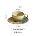Afternoon tea office ceramic mug stylish kiln-turned retro style embossed milk coffee cup tea cup water cup