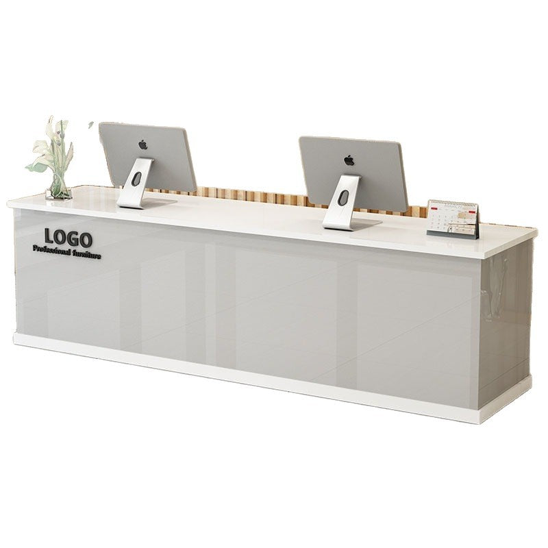 Bar table casual modern clothing store cashier counter commercial store small company front desk reception desk