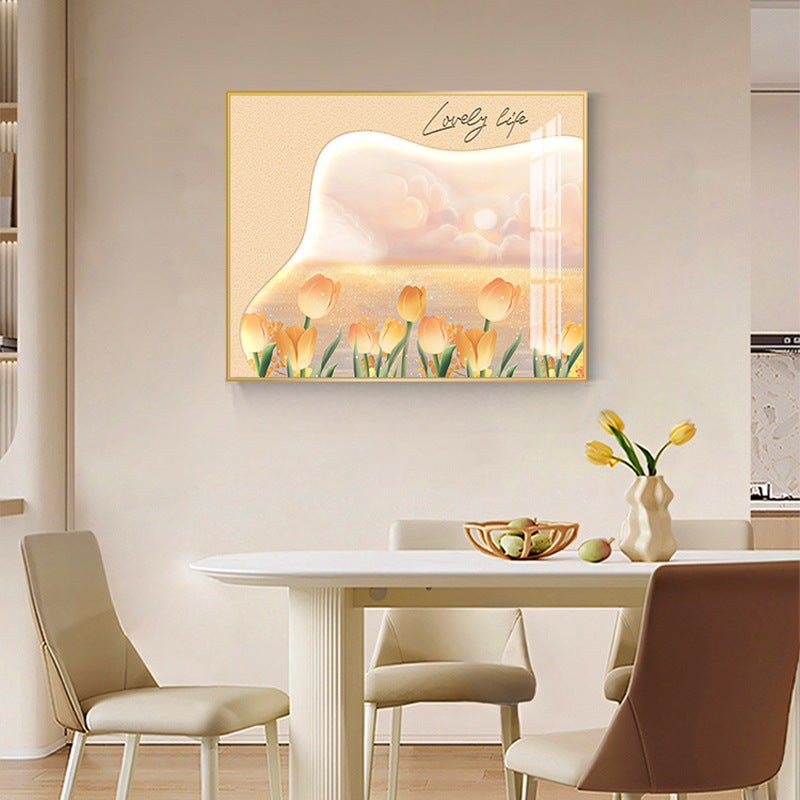 Cream wind meter box decorative painting multimedia distribution box non-punching mural weak electric box switch box blocking hanging painting