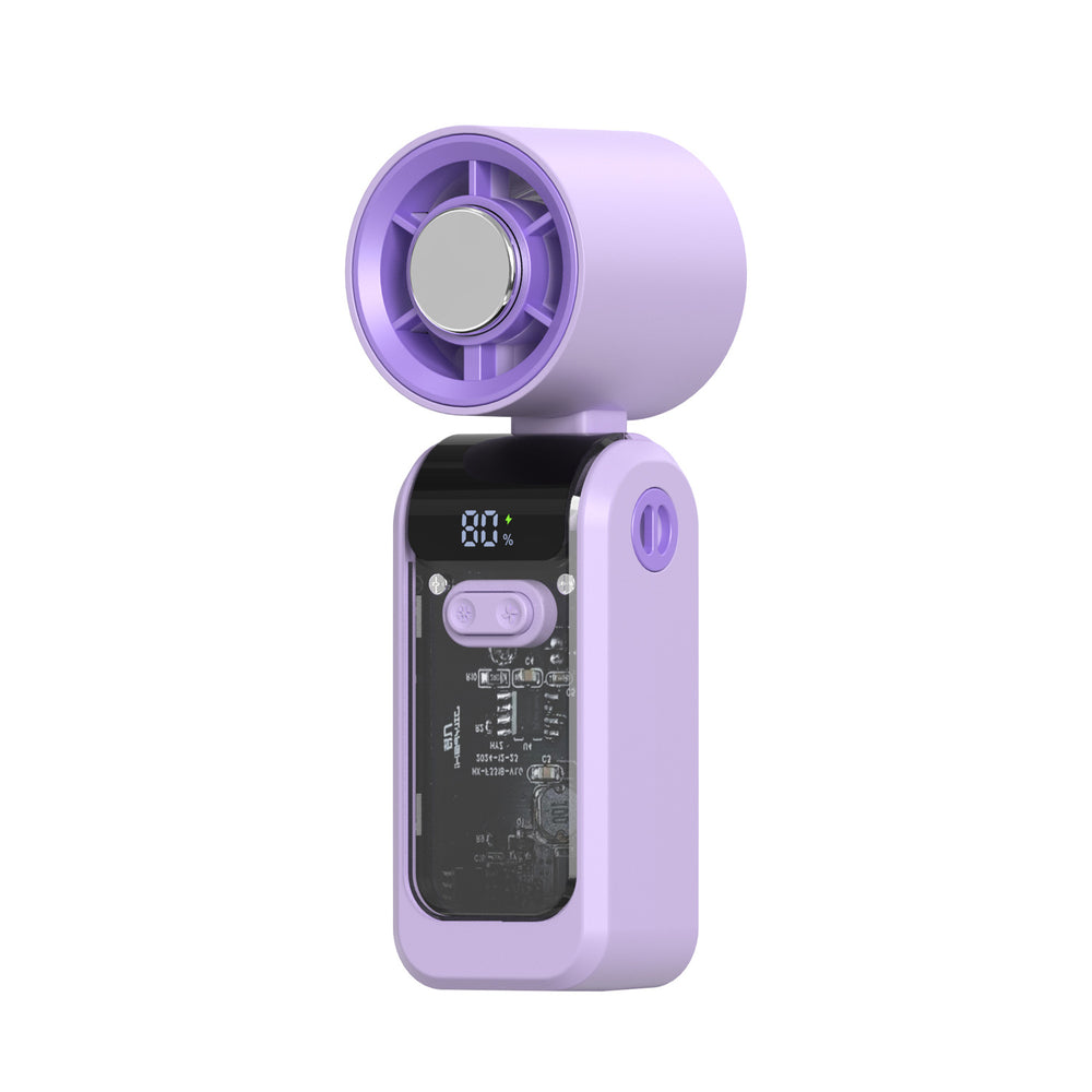 high-speed handheld fan usb digital display cooling fan outdoor portable foldable fan ice compress small fan