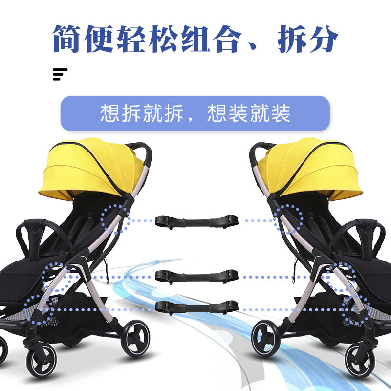 Twin stroller connector - universal connector for twin, triplet, and quadruplet strollers - wholesale