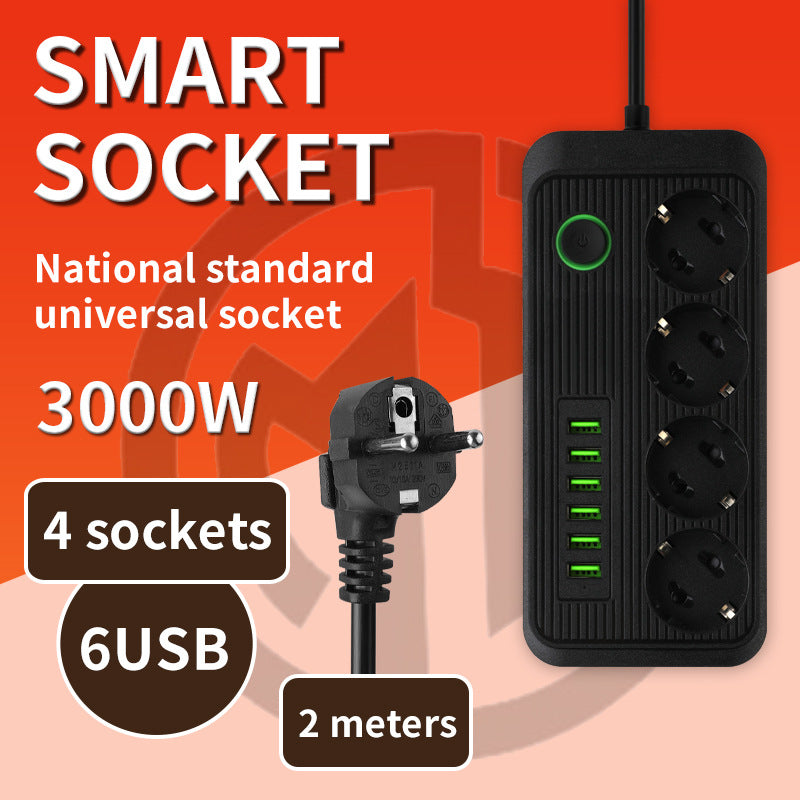 European standard power strip, russian/european power strip, german/korean 16a two-pin european standard home socket, austrian standard