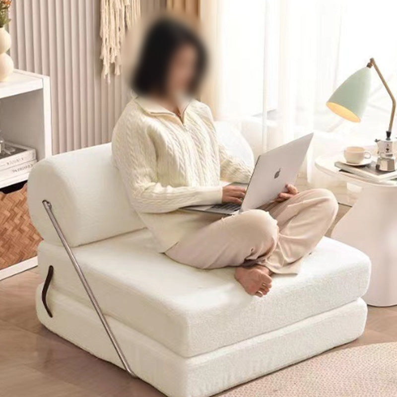 Personalized single sofa small apartment living room tofu block tajine sofa bed foldable dual-purpose cream style lazy casual