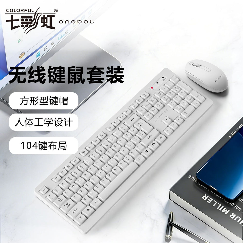 Colorful w600 wireless keyboard and mouse combo - 2.4g keyboard and mouse set for office, home, laptop, and desktop computers