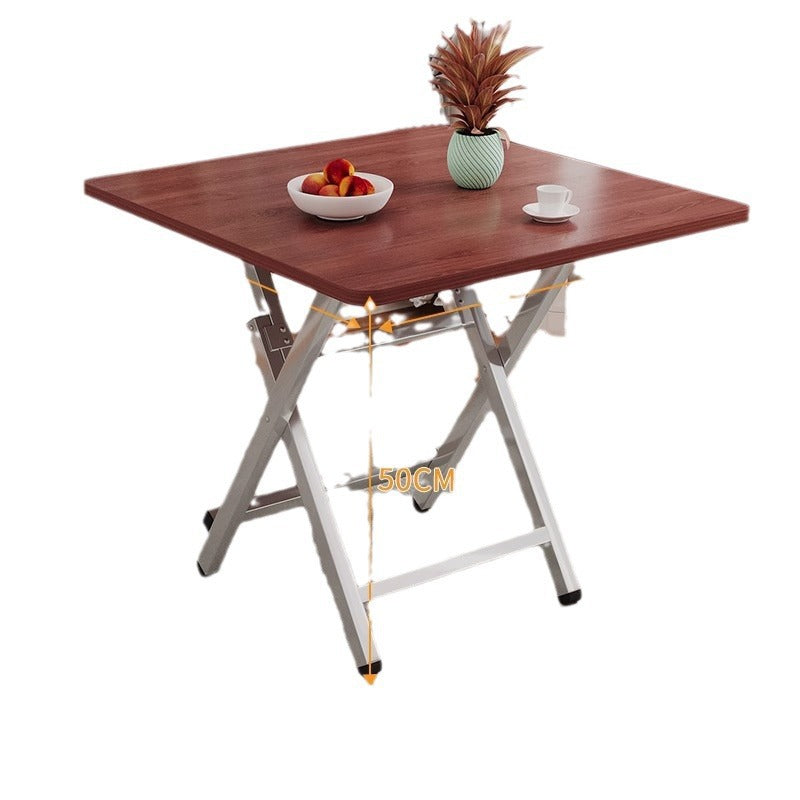 Simple foldable small square dining table for home study rental house dormitory small apartment portable dining table casual