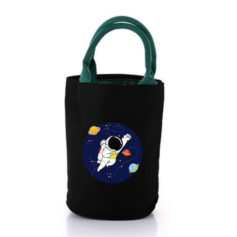 Japanese lunch box bag thermal insulation bento handbag student with meal waterproof office worker meal bag large capacity canvas bag