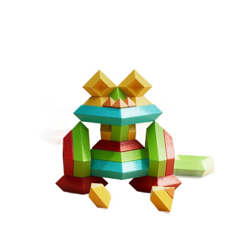 Versatile pyramid stacking blocks - luban tower early education puzzle toy - brain development & thinking training - 3-piece kids' stacking game