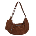 Fall and winterfashionable shoulder bag for women stylisheasiest for match coin small bag large capacity pure color suede tote bag