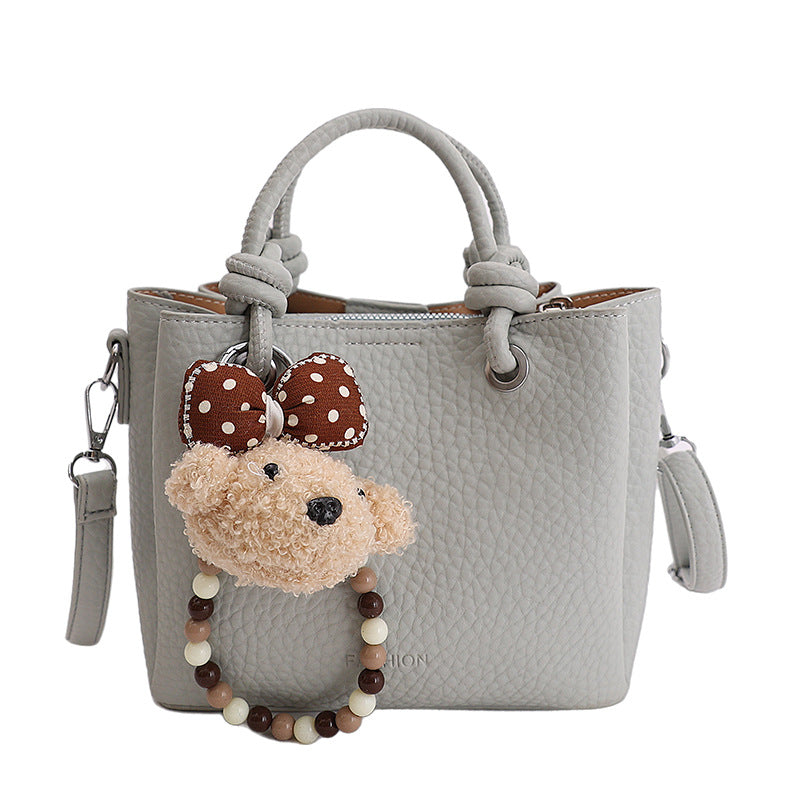Premium lychee grain bucket bag - 2026 spring new arrival - tote, basket, large capacity shoulder & crossbody bag