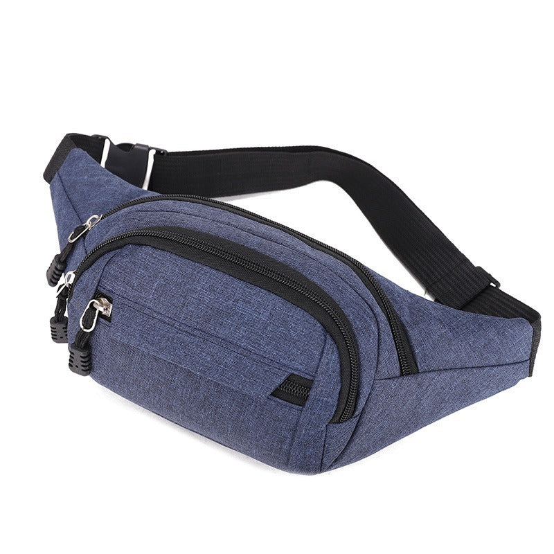 Cross-border fanny pack Men's outdoor sports Mountaineering Men's breast bag Canvas mobile phone bag Construction site work cashier messenger bag