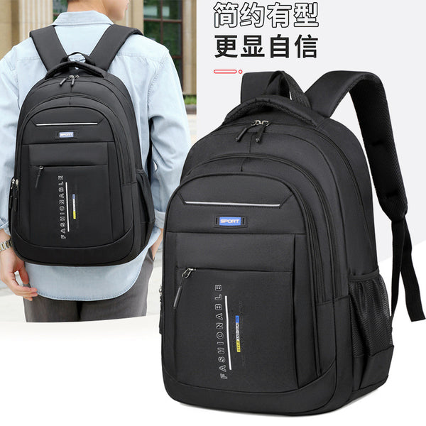 Wholesale backpack computer backpack men's senior sense travel backpack dirt-resistant schoolbag junior high school boys large capacity