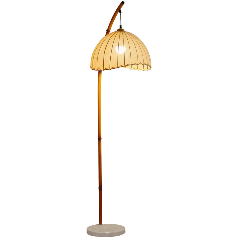 Floor lamp retro wabi-sabi chinese style chinoiserie zen b&b bamboo art living room tea room study reading bedside lamp
