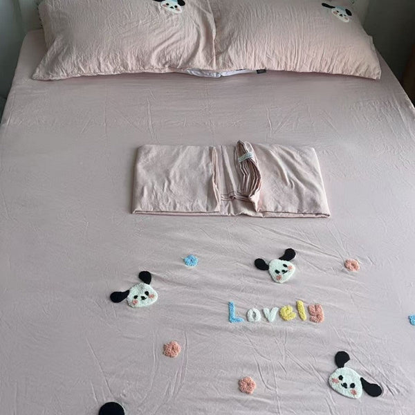 Treated water cloud cotton towel embroidery four-piece set, pick up the leak price of 85 yuan free shipping does not support return and exchange