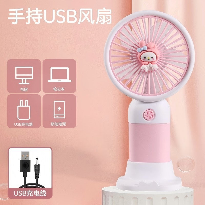 Handheld mini fan - portable, rechargeable, usb powered, silent desktop fan for office, student dorm, and travel