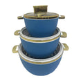 hot-selling factory direct sales fresh-keeping lunch box thermal insulation bucket golden handle high-end stainless steel thermal insulation pot three-piece combination