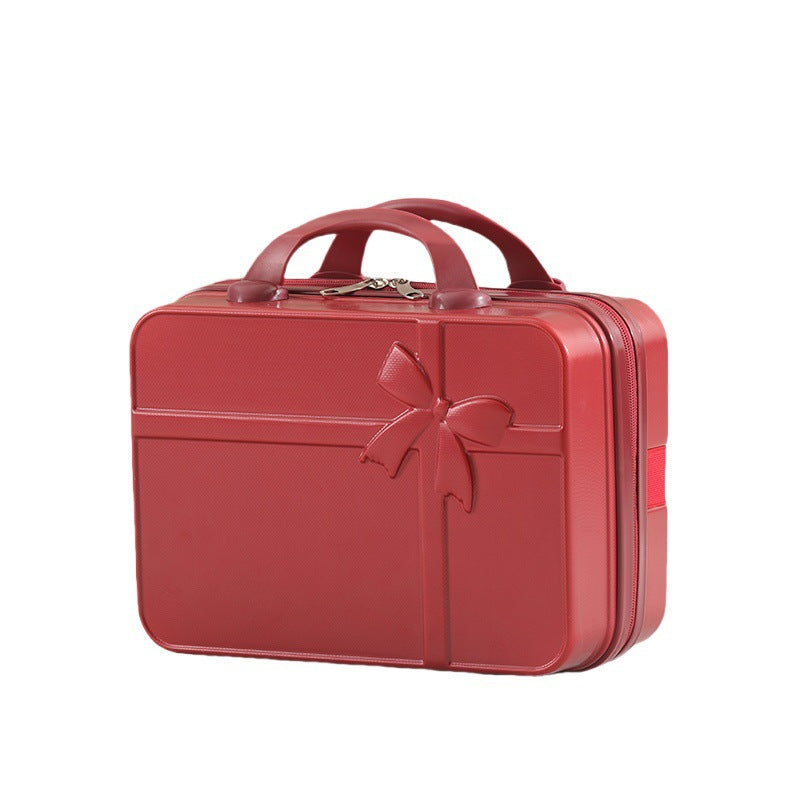 14-Inch gift suitcase, small zipper suitcase, light cosmetic case, manufacturer wholesale, high-end gift box, simple