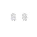 Micro-paved zirconia flower stud earrings - trendy, chic, and effortlessly elegant. a versatile and minimalist accessory for women