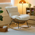 Rocking chair recliner lazy sofa adult sleepable casual balcony rattan sofa chair 2025 new leisure chair