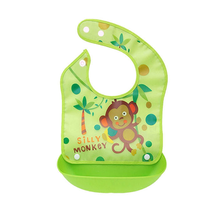 Baby eating bib type a rice bib 0-6 years old kids products waterproof anti-dirty cover baby food supplement silicone bib